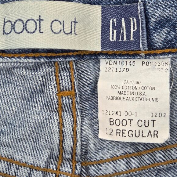 Vintage GAP Bootcut Jeans Womens Size 12 Denim Button Fly Western Cowboy Rodeo - Picture 5 of 10